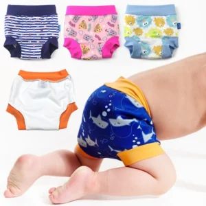 Infant Children Training Diapers High Waist Swimming Trunks